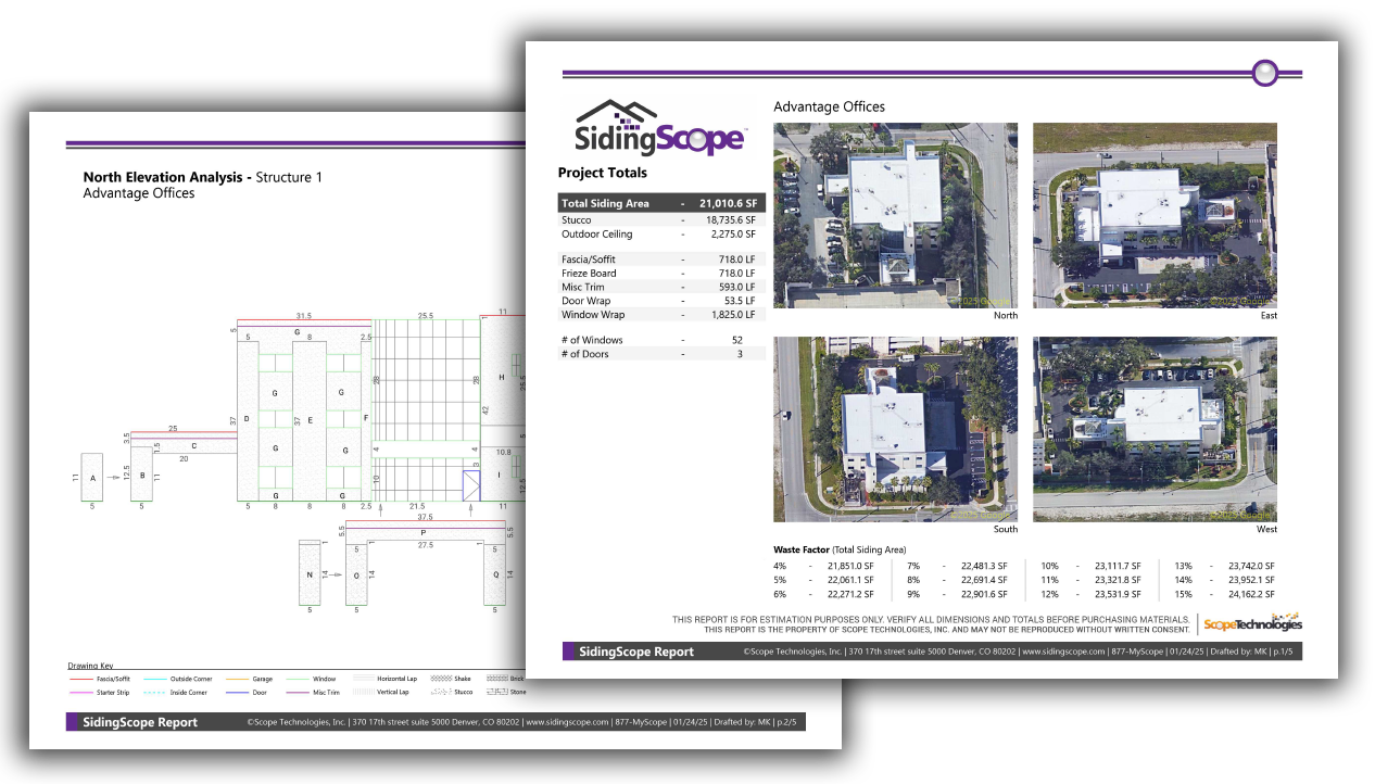 SidingScope Measurement Report Created by Scope Technologies